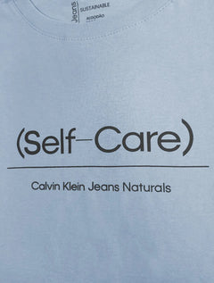 Camiseta Calvin Klein Jeans Masculina Self-Care Azul Claro