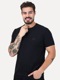 Camiseta King & Joe Premium Suedine Egípcio Logo Preta