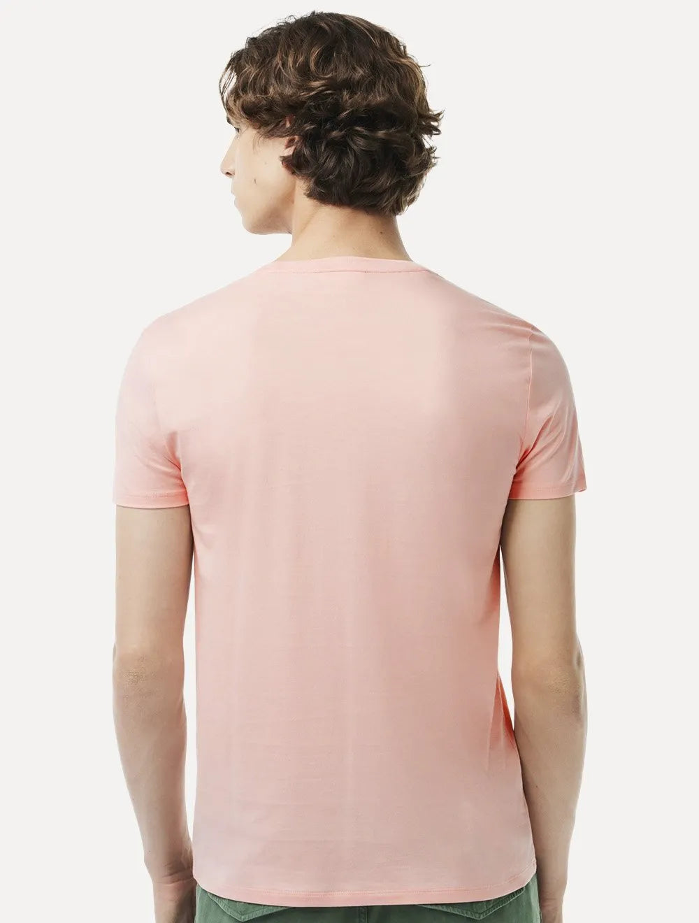 Camiseta Lacoste Masculina Jersey Pima Cotton Peach Rosa
