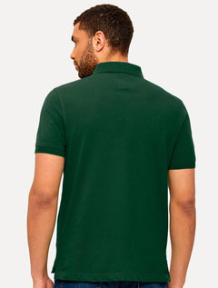 Polo Tommy Hilfiger Masculina Regular Piquet 1985 Verde Bandeira