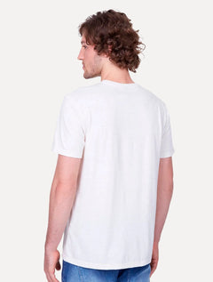 Camiseta John John Masculina Regular Flower Logo Mescla Off-White