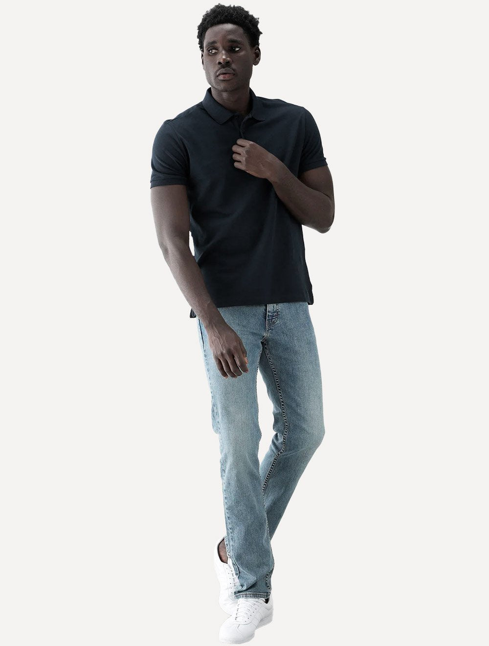 Polo Calvin Klein Masculina Piquet Regular Básica Mono Sem Friso Azul Marinho