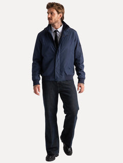 Jaqueta Ellus Masculina Nylon Padding Sport Bomber Azul Marinho