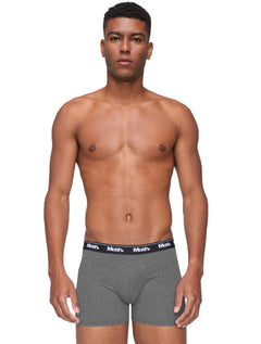 Cueca Mash Boxer Cotton Basic Grafite Mescla