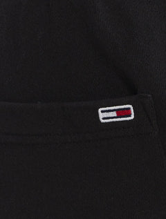 Calça Tommy Jeans Moletom Masculina Spray Logo Preta