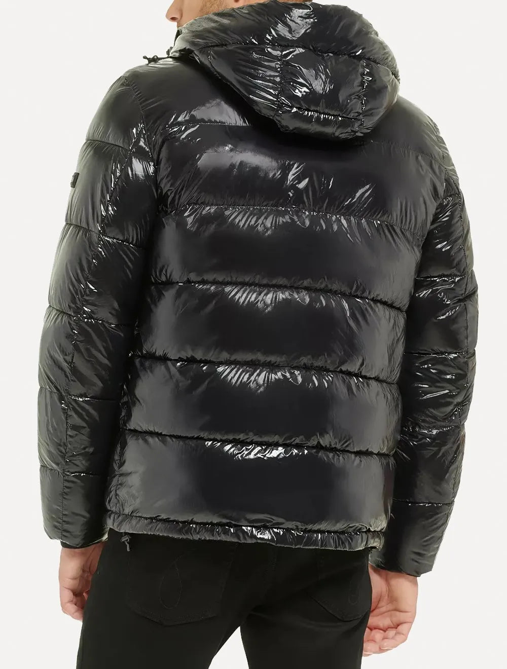 Jaqueta Calvin Klein Masculina Hoodie Matelassê Arm Logo Preta