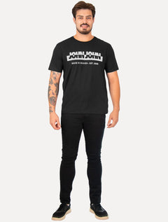 Camiseta John John Masculina Regular New Divided Preta