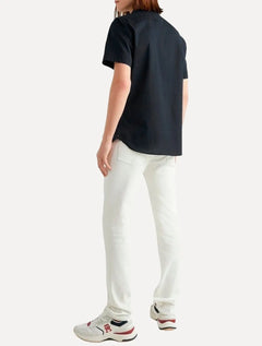 Camisa Tommy Hilfiger Masculina Manga Curta Regular Core Oxford Preta