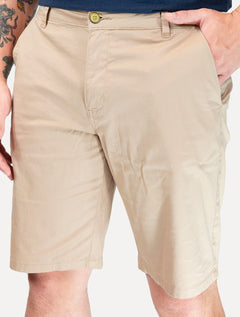 Bermuda King & Joe Masculina Slim Sarja Cáqui