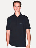Polo Armani Exchange Regular Fit Light Logo Milano Azul Marinho