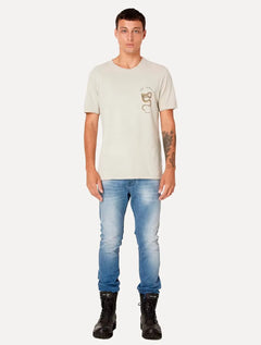 Camiseta John John Masculina Regular Snake Jungle Caqui Escuro