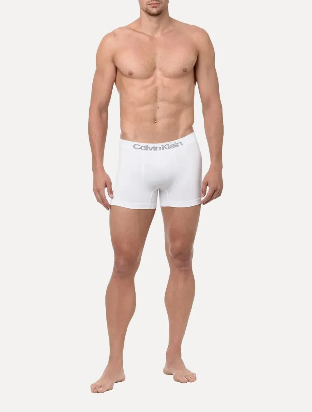 Cueca Calvin Klein Low Rise Trunk Sem Costura Branca Pack 3UN