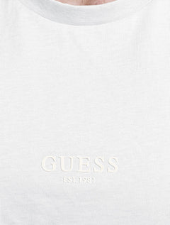 Camiseta Guess Masculina Rubber Est.1981 Stoned Branca