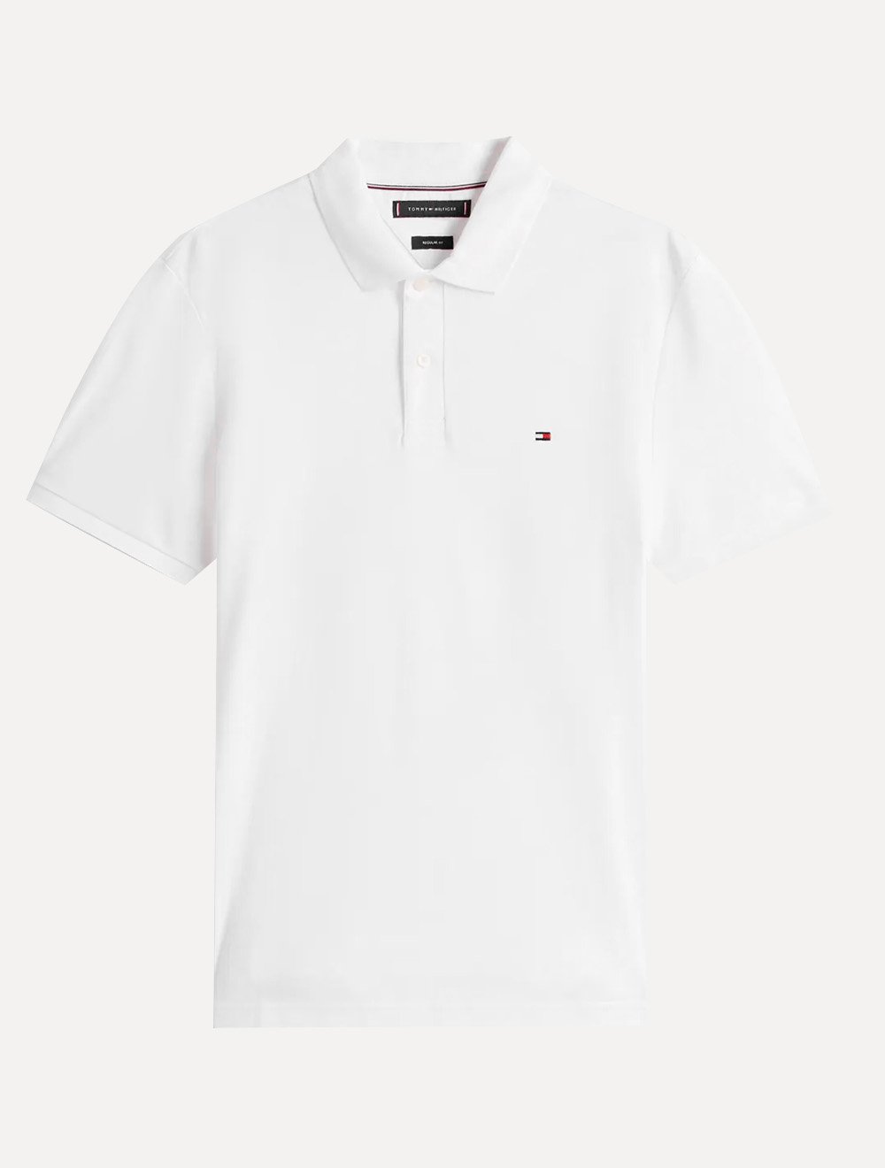 Polo Tommy Hilfiger Masculina Malha Liquid Cotton Regular Branca