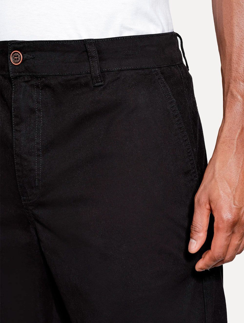 Bermuda Aramis Masculina Chino Brown Tag Flame Preta