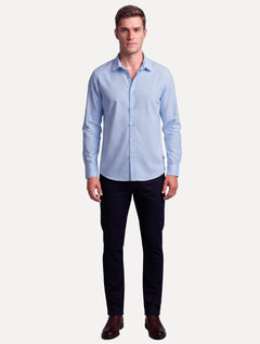 Camisa John John Masculina Regular Oxford Azul Claro