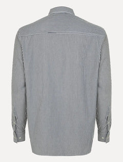 Camisa John John Masculina Stevan Listrada Preta/ Branca