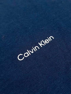 Camiseta Calvin Klein Masculina Flame Front Logo Azul Marinho