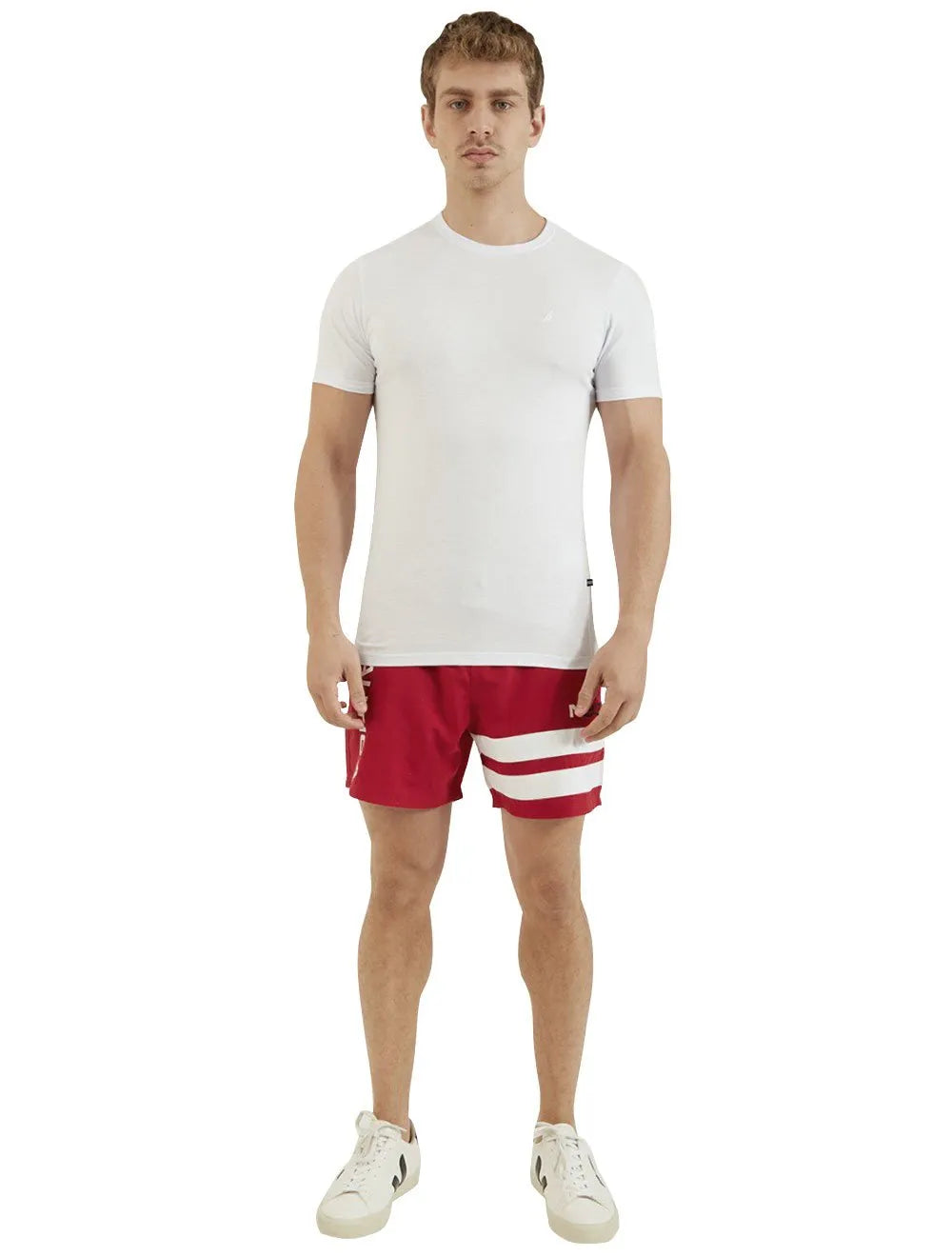 Short Nautica Masculino D'Água N83 Logo Vermelho