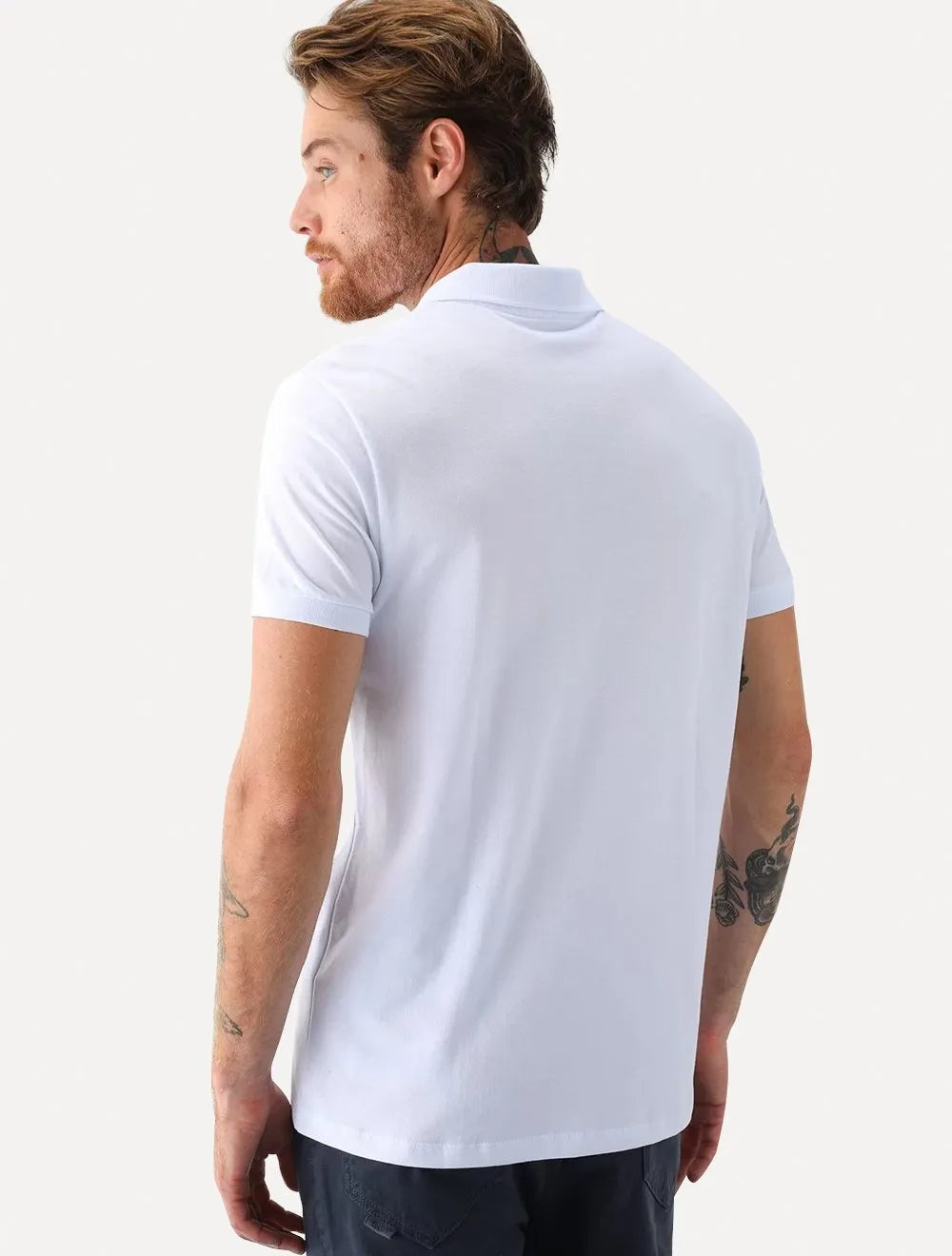 Polo Ellus Masculina Piquet Classic Branca