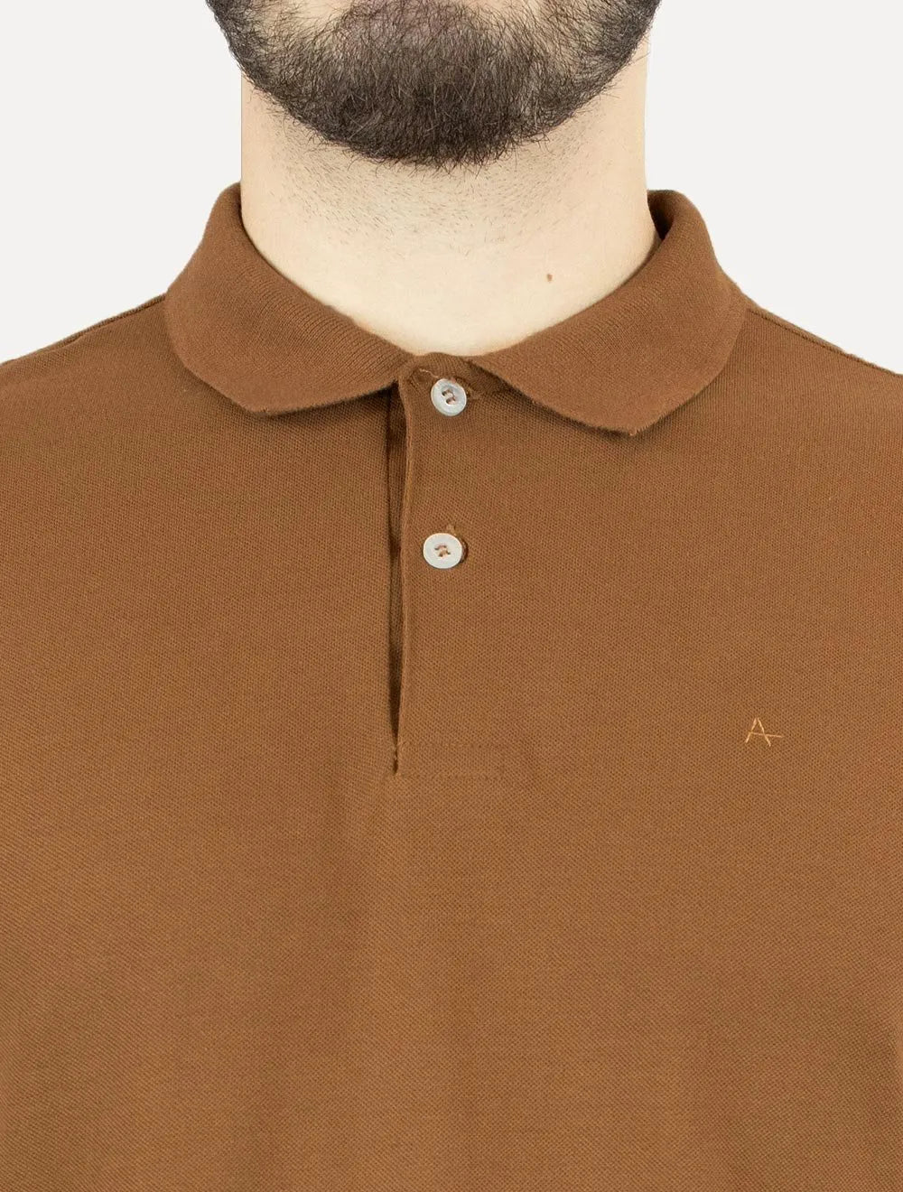 Polo Aramis Masculina Regular Basic Piquet Marrom