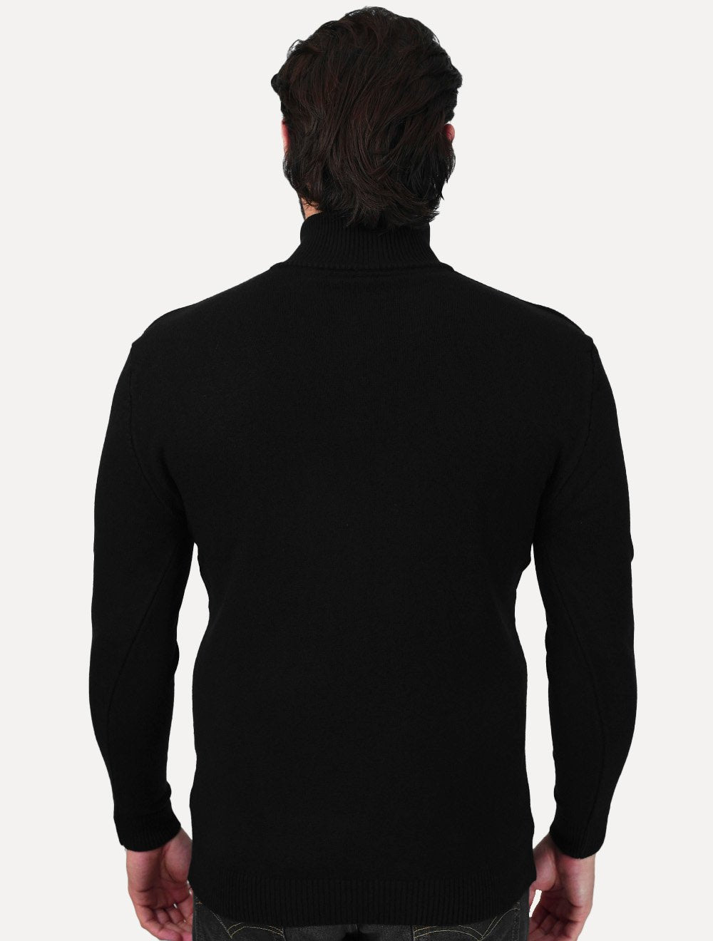Suéter Dixen Masculino Tricot Half-Zip Gola Alta Preto