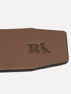 Cinto Reserva Masculino Couro Dupla Face Rajado Caramelo