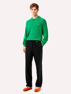 Calça Lacoste Masculina Sarja Chino Straight Croco Preta