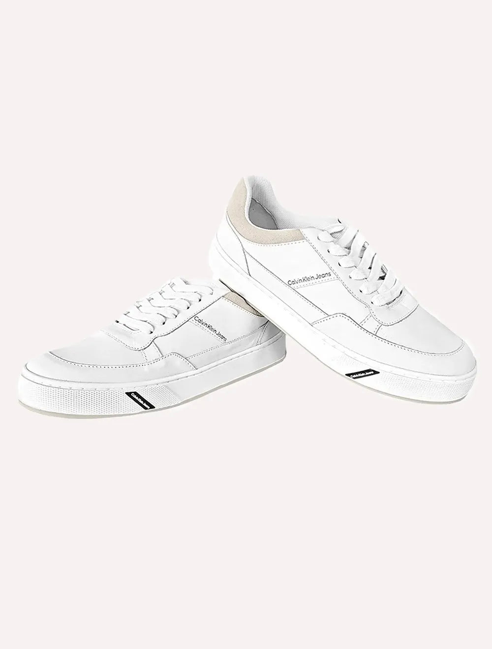 Tênis Calvin Klein Jeans Masculino Couro Sash Logo Basico Branco