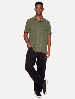 Camisa Osklen Masculina Used Utility Verde Militar