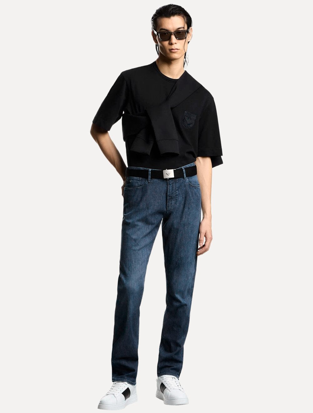 Calça Jeans Empório Armani Masculina J06 Slim Fit Azul