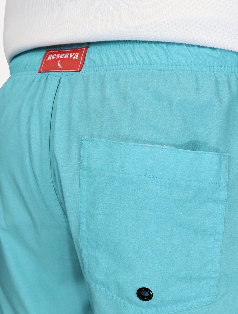 Short Reserva Masculino Beachwear Basico Textura Azul Turquesa