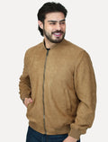Jaqueta Dixen Masculina Bomber Suede Marrom