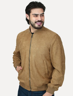 Jaqueta Dixen Masculina Bomber Suede Marrom