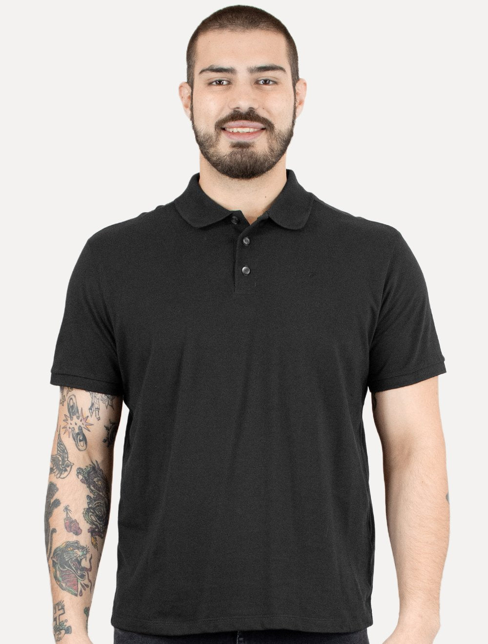 Polo Ellus Masculina Piquet Classic Easa Chumbo