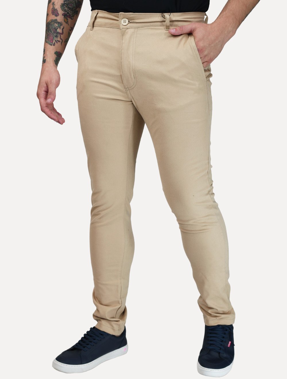 Calça Dixen Masculina Sarja Alfa Cáqui