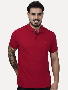 Polo Aramis Masculina Piquet Inner Detail Dark Logo Vermelho