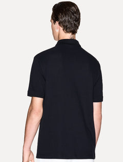 Polo Armani Exchange Regular Fit Light Logo Milano Azul Marinho