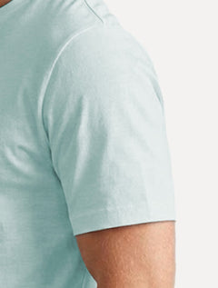 Camiseta Individual Masculina Comfort Pima Soft Touch Logo Azul Claro