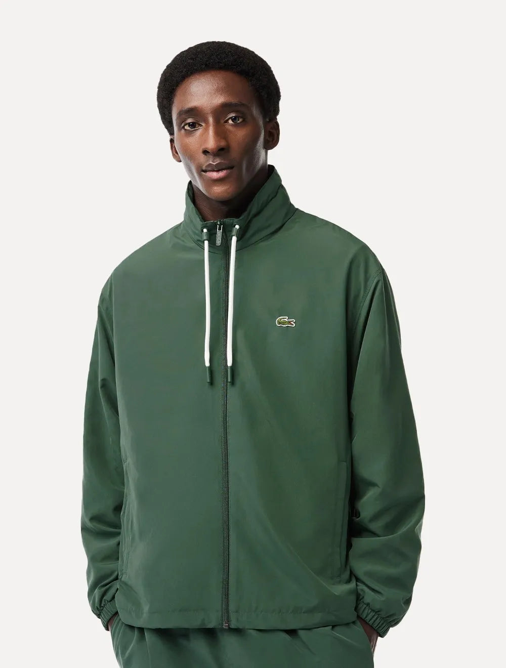 Jaqueta Lacoste Masculina Hoodie Curta Impermeável Verde
