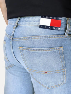 Calça Tommy Jeans Masculina Dad Regular Tapered Azul Claro