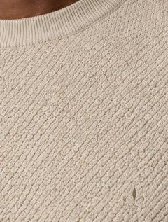 Suéter Dudalina Masculino Tricot Textura Favo Cáqui