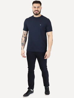 Camiseta Calvin Klein Jeans Masculina Light Omega Logo Azul Marinho