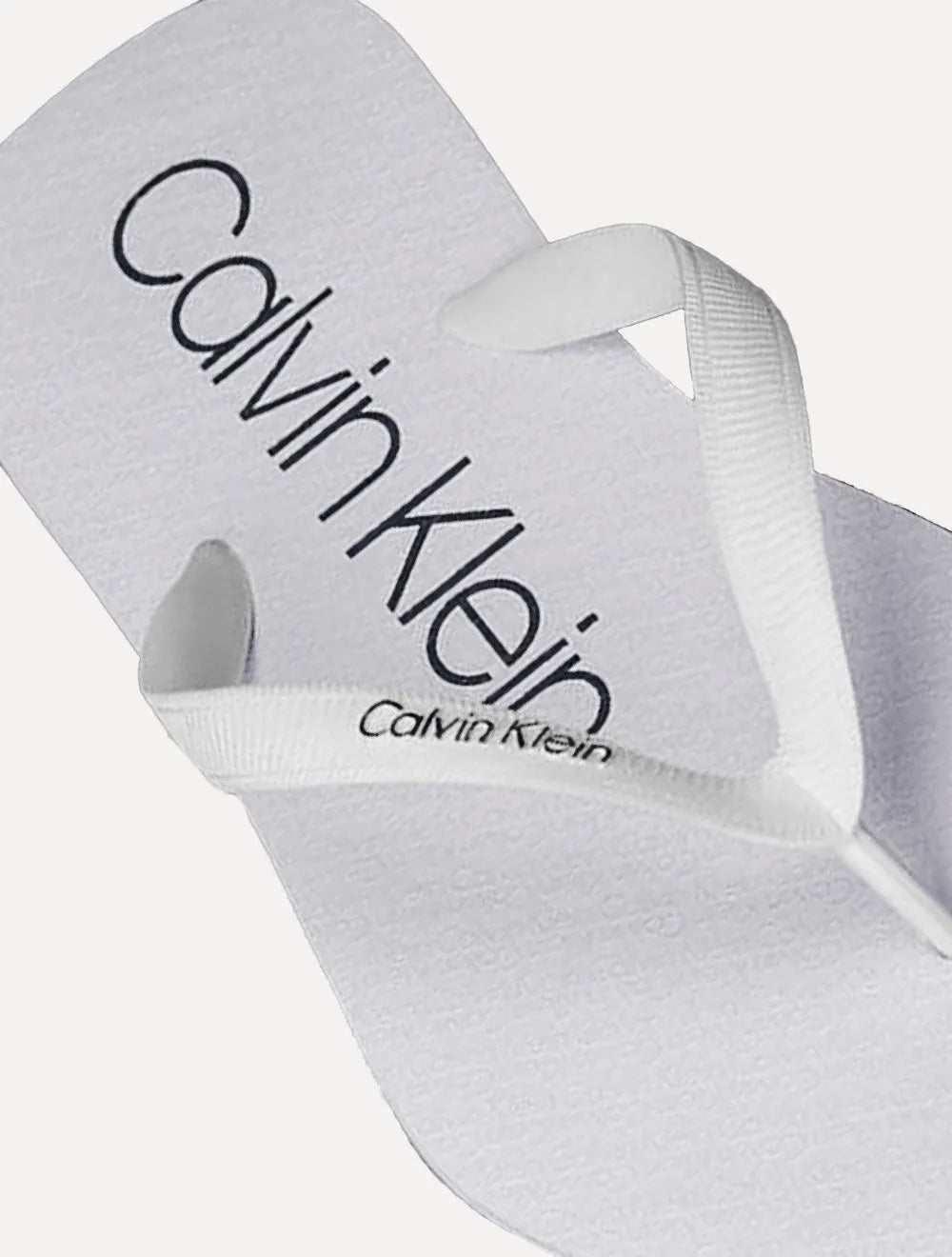 Chinelo Calvin Klein Swimwear Silk Basic Logo Branco