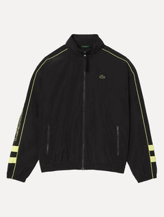 Jaqueta Lacoste Masculina Contrast Details Water-Resistant Zip-Up Preta
