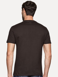 Camiseta Aramis Masculina Basic Lisa Mono Icon Marrom Café