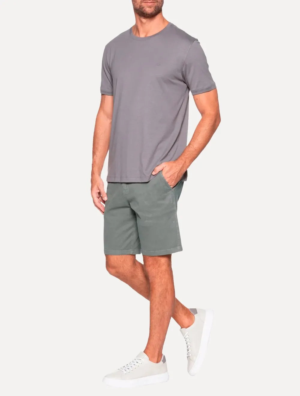Bermuda Aramis Masculina Chino Cotton Sarja Grafite