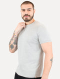 Camiseta Calvin Klein Masculina Malhão Com Punhos Cinza Mescla