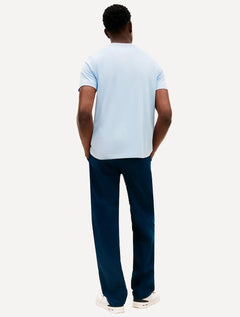 Camiseta Tommy Hilfiger Masculina Stack Poster Logo Azul Claro