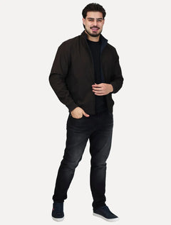 Jaqueta Aramis Masculina Bomber Dupla Marinho/Café